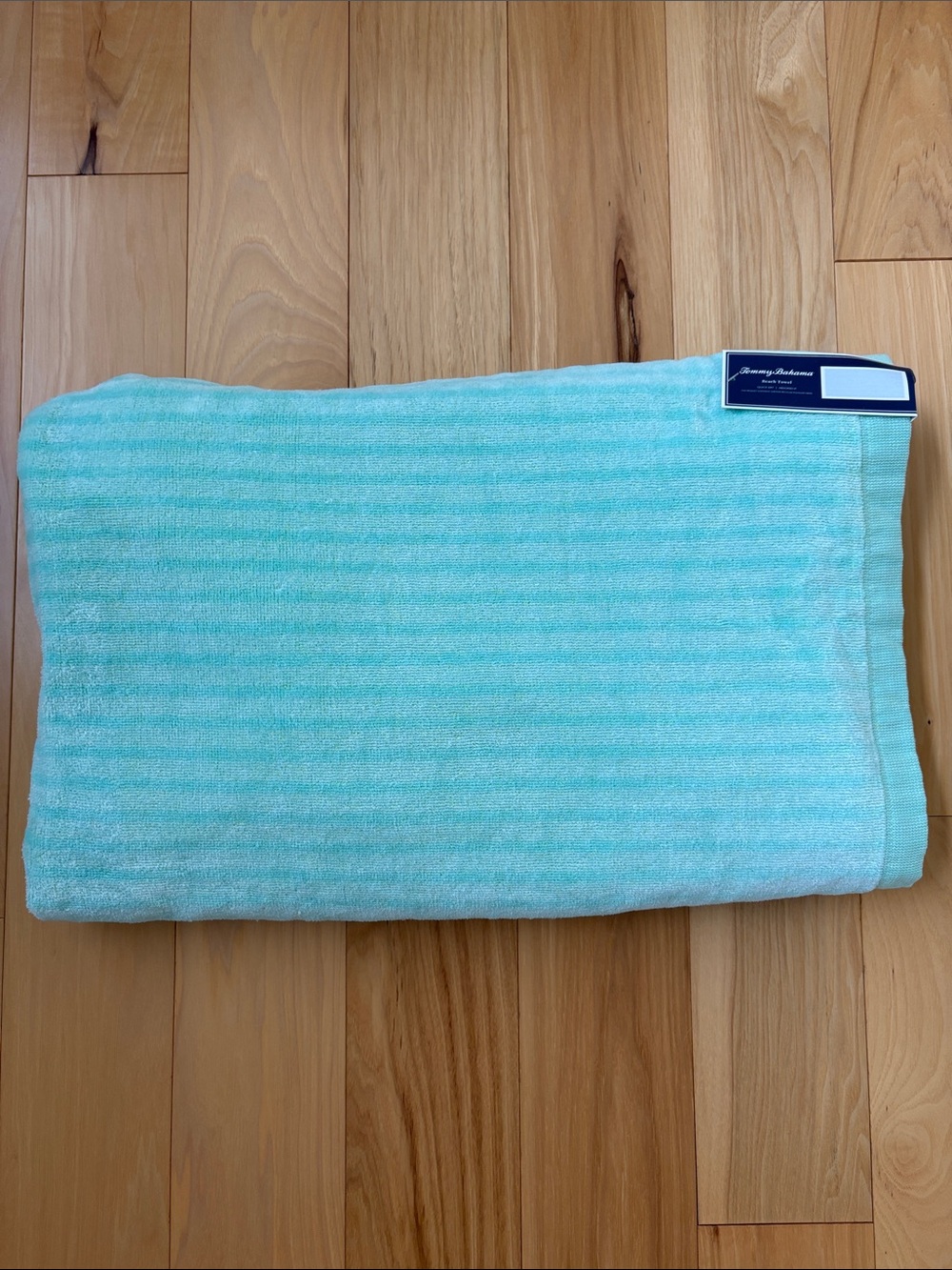 New Tommy Bahama Aqua Stripe Beach Towel Quick Dry 37 X 72